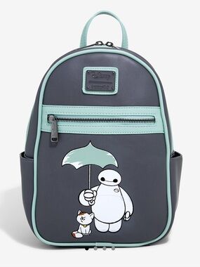 Loungefly Baymax Mini Backpack - Gray & Mint Trim